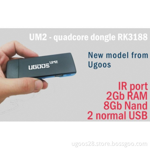 Ugoos Um2 Quad Core Rk3188 Android 4.2 TV Dongle with HDMI, Bluetooth, WiFi, 2GB RAM, 8GB ROM